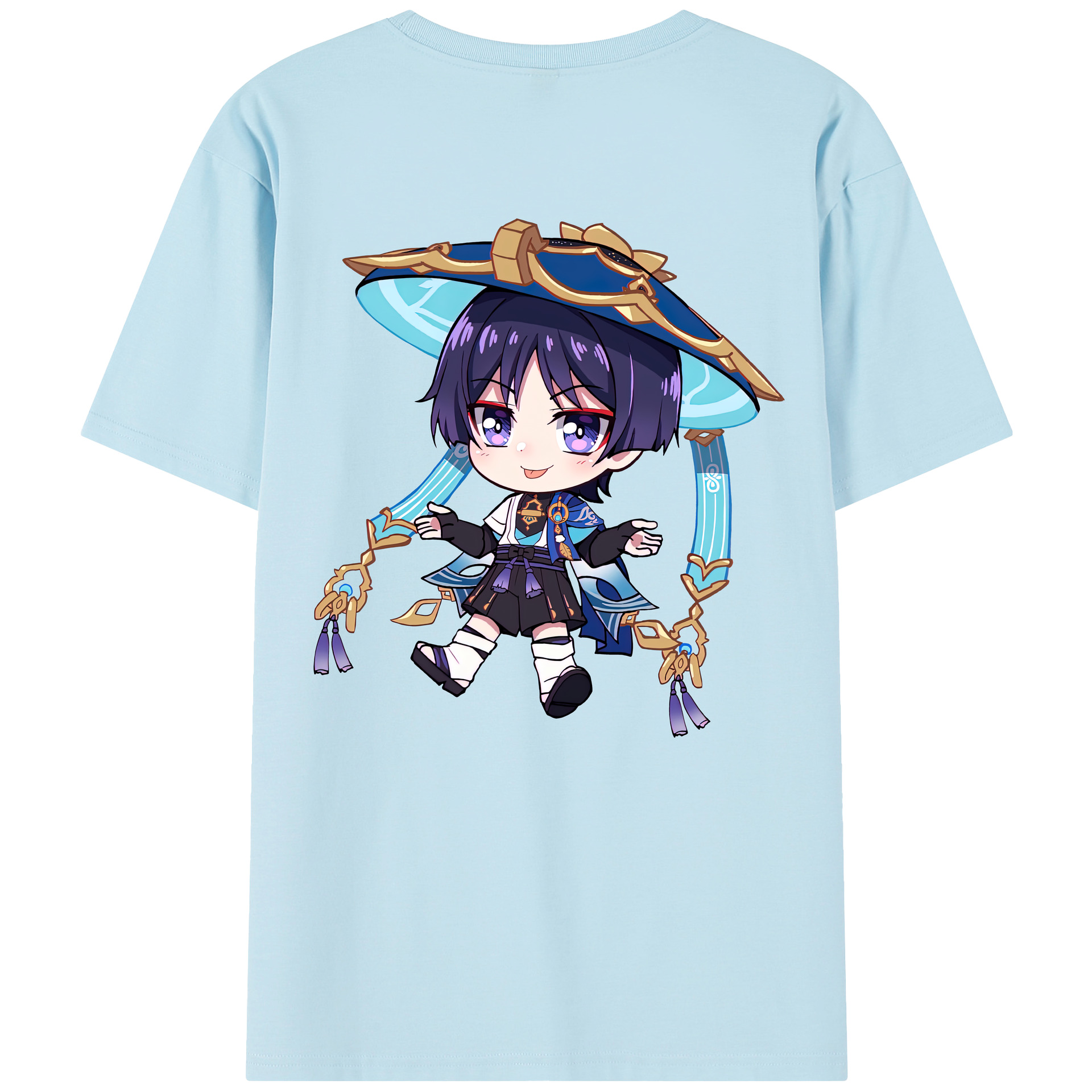 げんし神 さんペい genshin Sanpei 綿100％半袖Tシャツ（背面プリント）